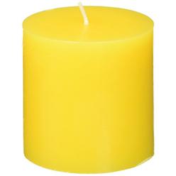 Zest Candle Pillar Candle, 3 by 3-Inch, Yellow