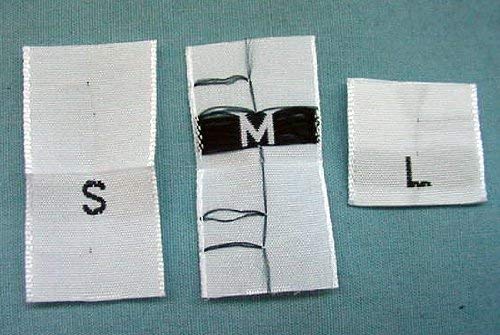 ATHOMEY ATHOMEY 240 WOVEN SEWING CLOTHING LABELS, SIZE TAGS - S, M, L  (80pcs each)