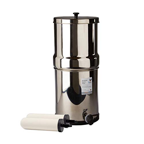 Doulton British Berkefeld Gravity Water Filter System- Stainless Steel with 2x ATC Super Sterasyl Candle Filters