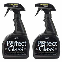 HOPE'S Perfect Streak-Free Glass Cleaner, Less Wiping, No Residue 32 Ounce, Pack of 2, 24 Fl Oz