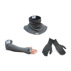 Kezzled Kevlar® Cut Resistance Neck Protector, 18” Sleeve & Cut4 Glove (EN388 Certified)
