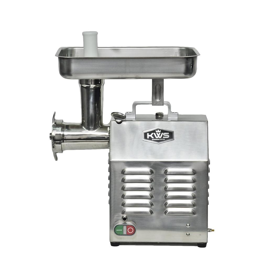 KitchenWare Station KWS TC-12 Commercial 765W 1HP Electric Meat Grinder Stainless Steel Meat Grinder for Restaurant/deli/ Home
