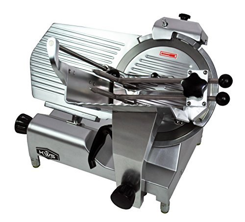 KitchenWare Station KWS Premium 450w Electric Meat Slicer 12" Stainless Blade With Commercial Grade Carriage, Frozen Meat/ Cheese/ Food Slicer Low N