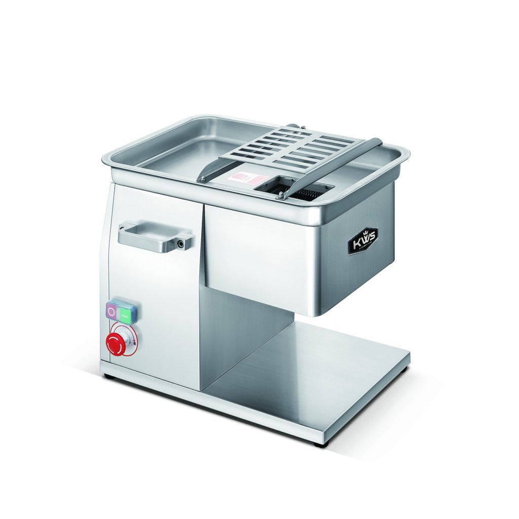 KWS KitchenWare Station SL-48 3mm Commercial 1320W 1.8HP Electric Stainless Steel Fresh Meat Cutter for Restaurant/Deli/Butcher Shop