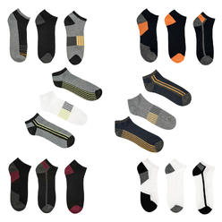 Everlast&reg; Everlast Men's Ultimate Half Cushion Moisture-Wicking Fashion Ankle Socks Size 6-12 Random Assorted Colors (6 Pack)