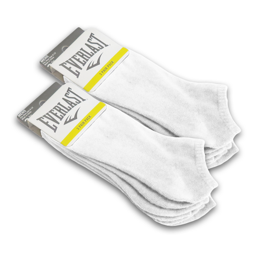 Everlast&reg; 6 Pairs Everlast Ultimate Cushion Moisture-Wicking Ankle Men's Socks (White)