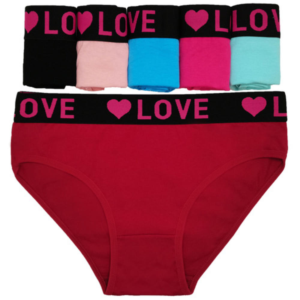 Maggshop 6-Pack Women's Cotton Ladies Bikini Briefs Panties Love Underwear