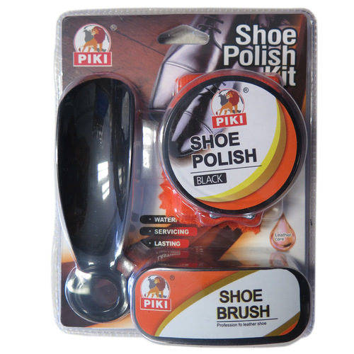 Piki New Piki Black Shoe Shine Polish Kit