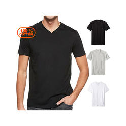 Maggshop 6 Pack Men's 100% Cotton Tagless V-Neck T-Shirt Undershirt Tee