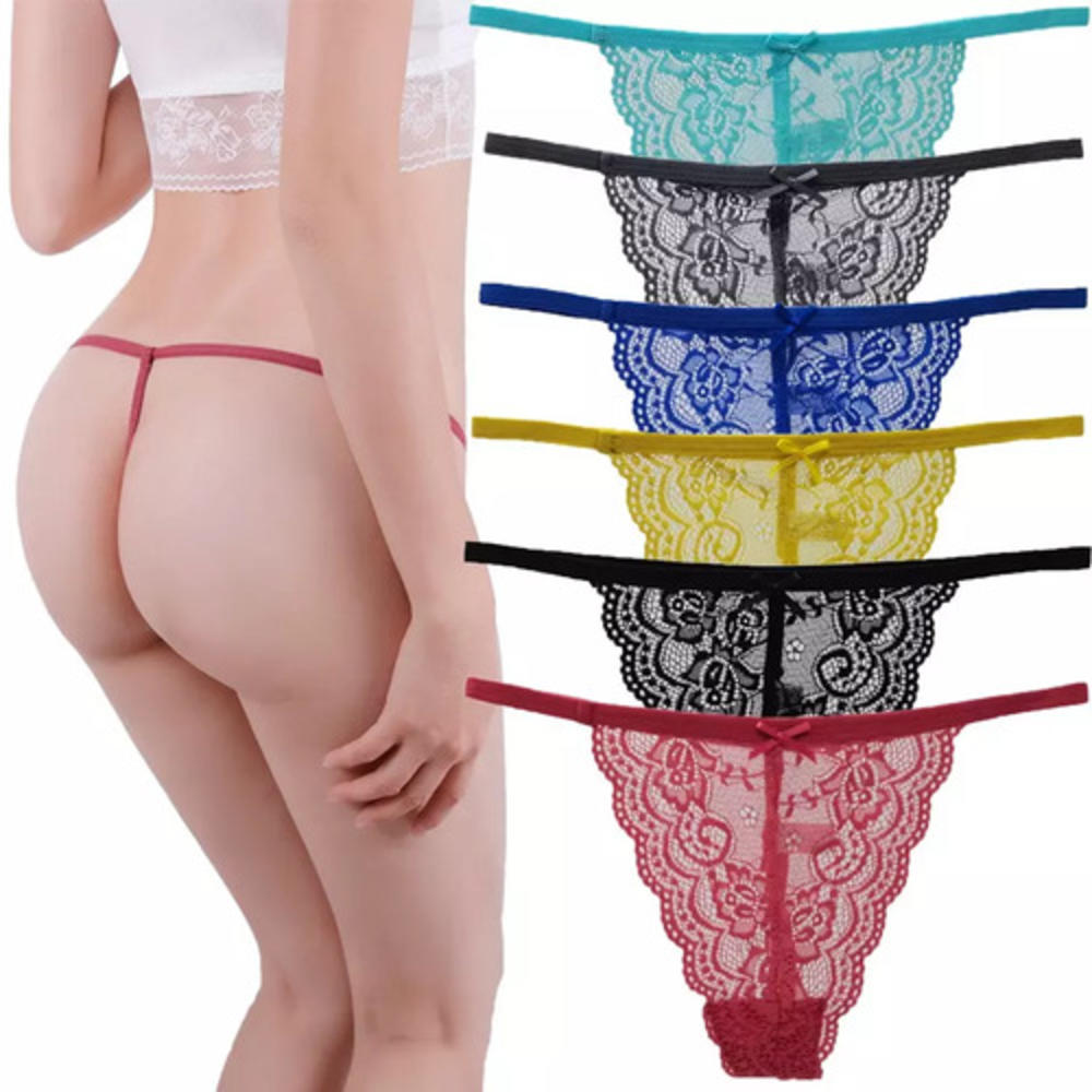 Maggshop Women's Lace G-string Thong T Panties Underwear Cotton Low Waist Female Underwear
