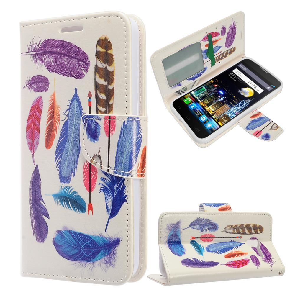Zizo PU Slim Design Pocket Wallet Case Cover Pouch for Alcatel Idol 4
