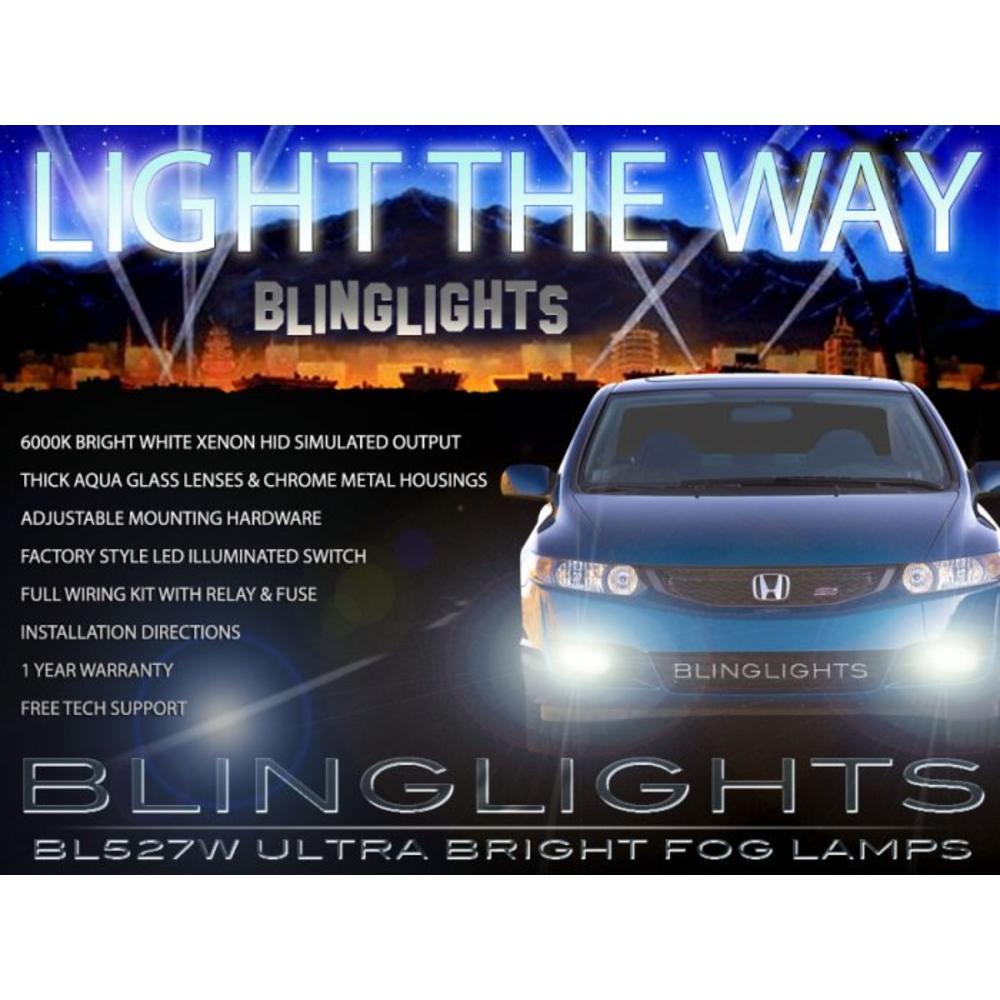 blinglights 2006 2007 2008 Honda Civic Coupe Fog Lamps Lights Kit DX LX EX EX-L Si xenon Foglamp Foglight by BlingLights