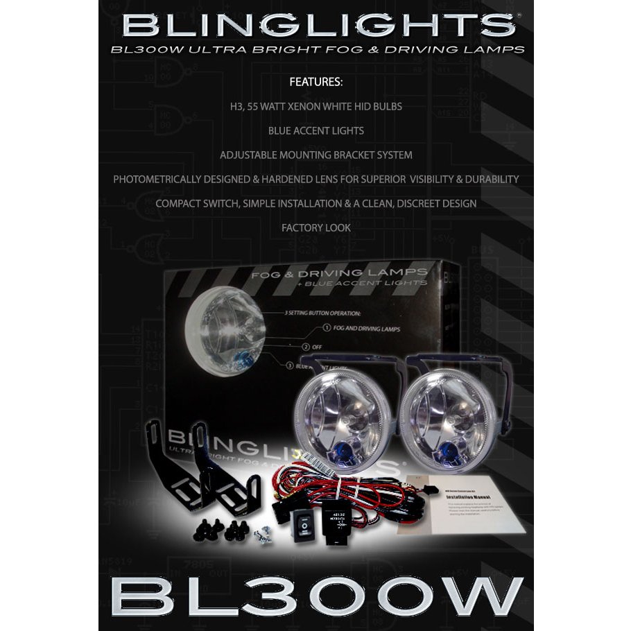 blinglights 1999 2000 2001 2002 2003 BMW X5 Fog Lamp Driving Lights Xenon e53 Kit by BlingLights