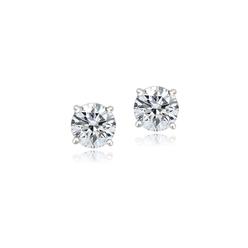 Bonjour Jewelers 2cttw Round Solitaire Stud Earrings made with Swarovski Zirconia