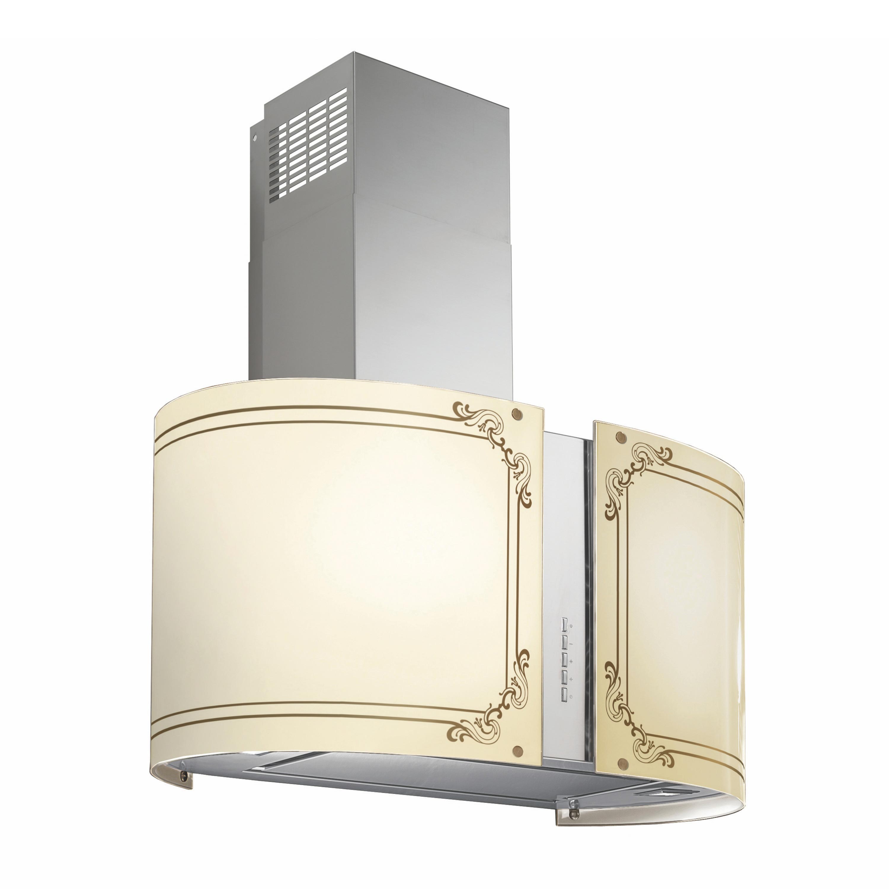 Beige Bisque Island Range Hoods Ducted Ductless Sears Futuro Murano Empire Led 27 Inch Island Mount Range Hood Unique Designer Glass