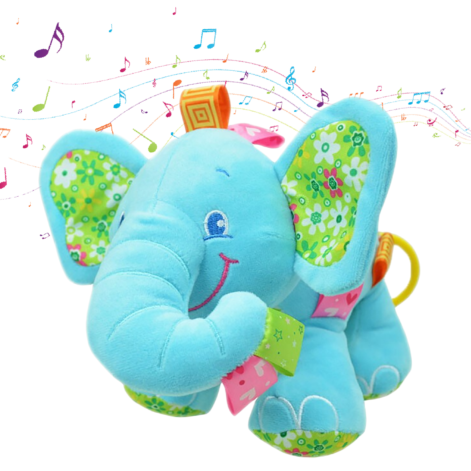 Sozzy Cute Plush Lullaby Musical Elephant Toy For Baby
