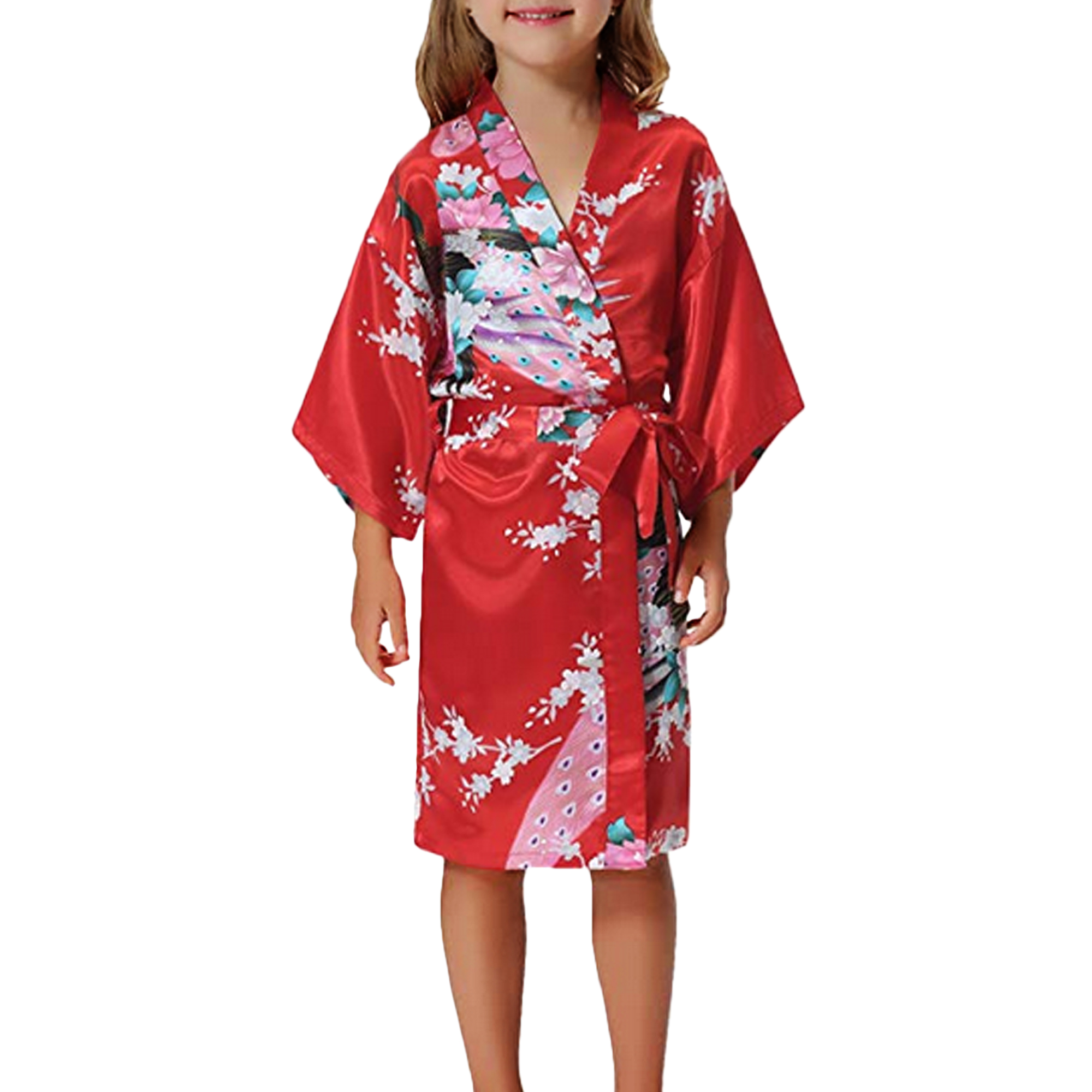 Gifts Are Blue Girls Robes, Floral, Sizes 2T-14, Flower Girl Robes, Spa Party