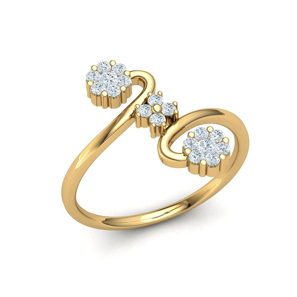 Jewel We Sell 0.5ctw Round Brilliant Cut Diamond Bridal Women's Forever Anniversary Ring 18K Yellow Gold