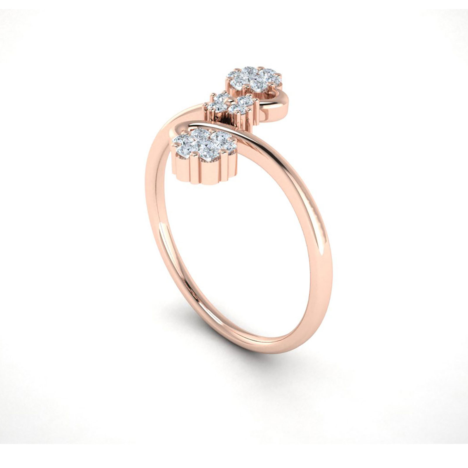 Jewel We Sell Natural 1ct Round Cut Diamond Forever Us Women's Fancy Bridal Ring Anniversary 10K Rose Gold