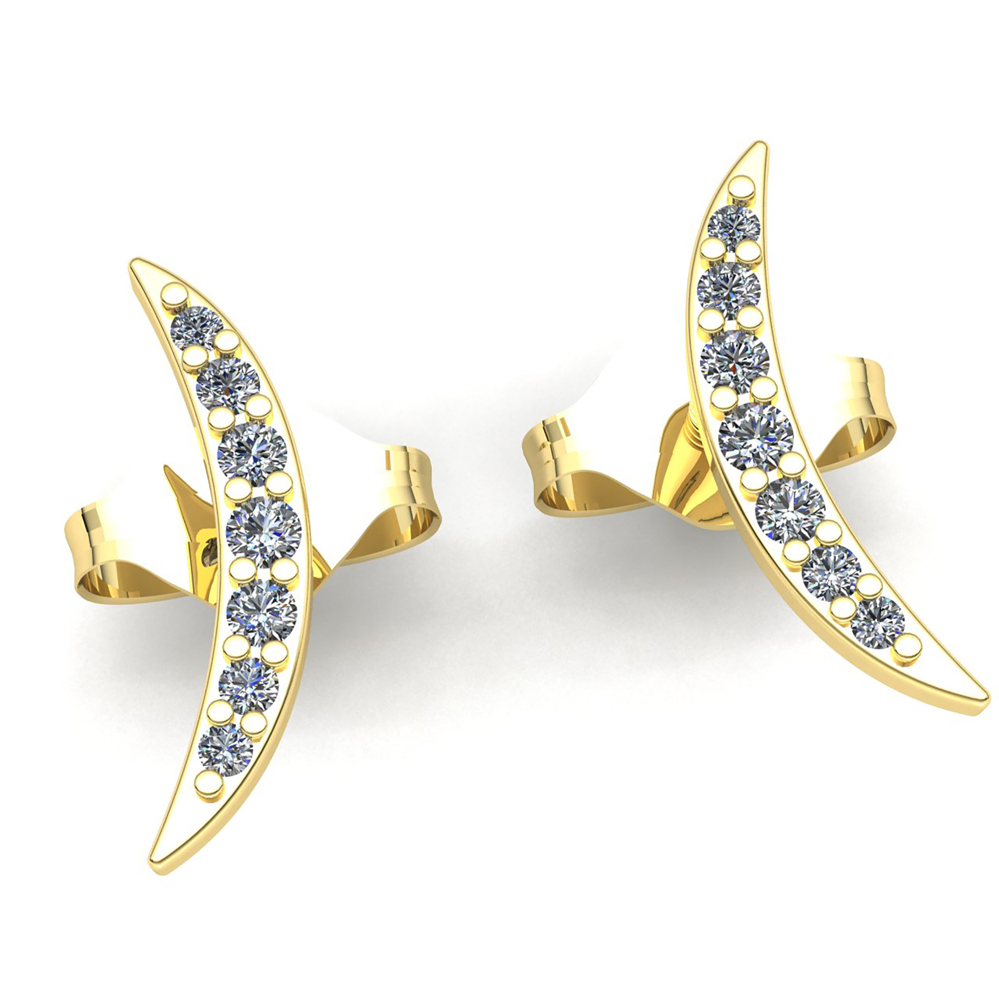 Jewel We Sell 1.5carat Round Cut Diamond Ladies Fancy Earrings 18K White, Yellow or Rose Gold G SI1
