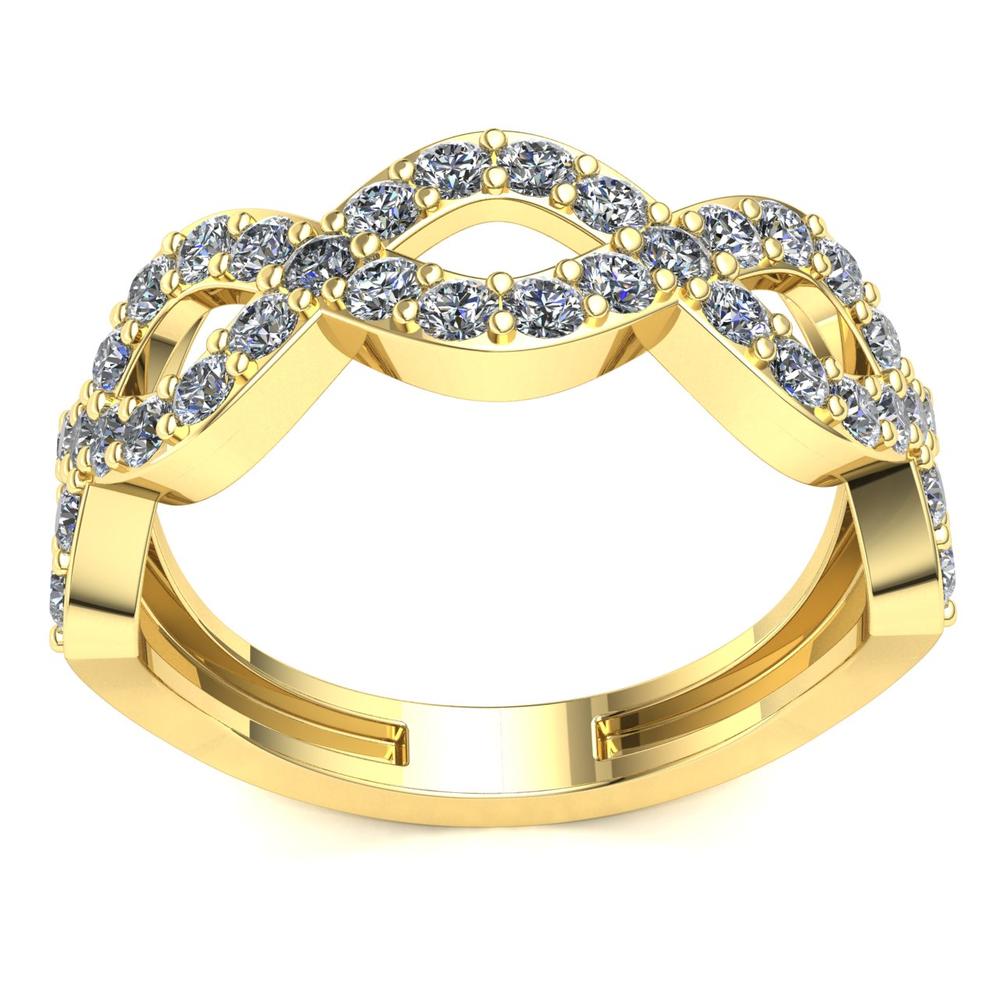 Jewel We Sell 1.05carat Round Cut Diamond Ladies Bridal Infinity Half Wedding Eternity Band Ring Solid 14k White, Yellow or Rose Gold GH SI2