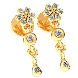 Jewel We Sell 0 05ct Round Cut Not Enhanced Diamond Ladies Drop Flower Earrings 10k White Yellow Or Rose Gold J Si2 Jewel We Sell 0 05ct Round Cut Not Enhanced Diamond Ladies Drop Flower Earrings 10k White Yellow Or Rose Gold J Si2