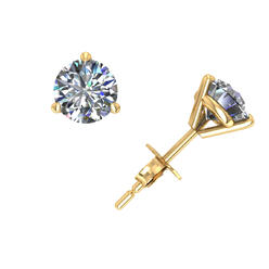 Jewel We Sell 1.50Ct Round Diamond Martini Stud Earrings 14k White or Yellow Gold Prong Setting GH I1