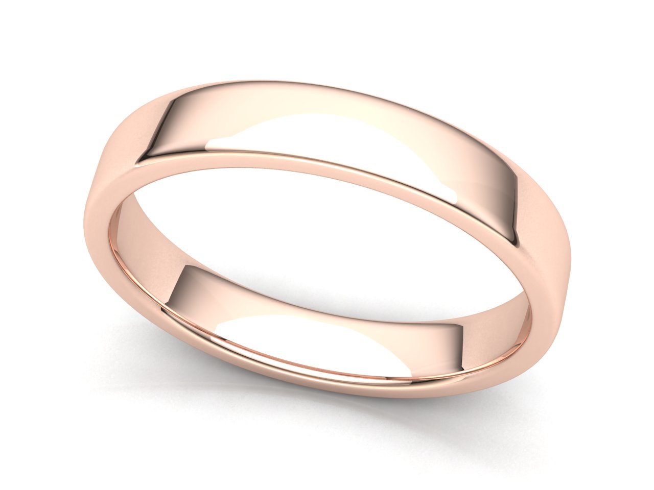 Jewel We Sell Euro Dome Plain Band Ring Men Womens 3mm Solid 14k Rose, White or Yellow Gold