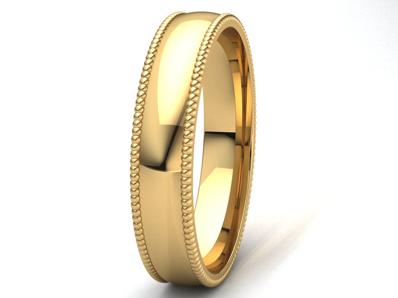 Jewel We Milgrain Dome Comfort Fit Wedding Band Ring Men Womens Jewel We Milgrain Dome Comfort Fit Wedding Band Ring Men Womens 4mm Solid 18k Rose White Or Yellow Gold