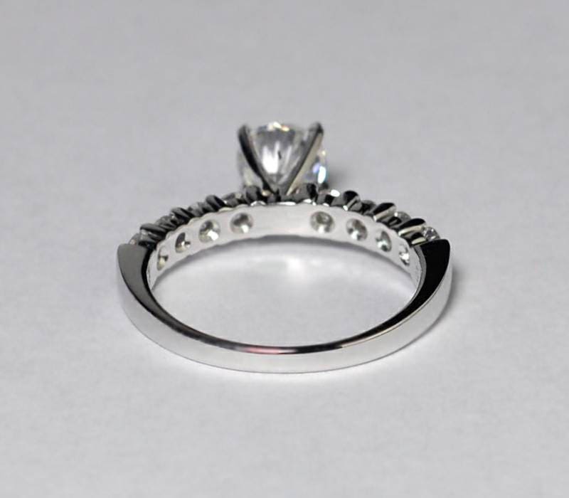 NYC Womens Round Diamond Solitaire Engagement Ring 18K White Gold 1.54 ct