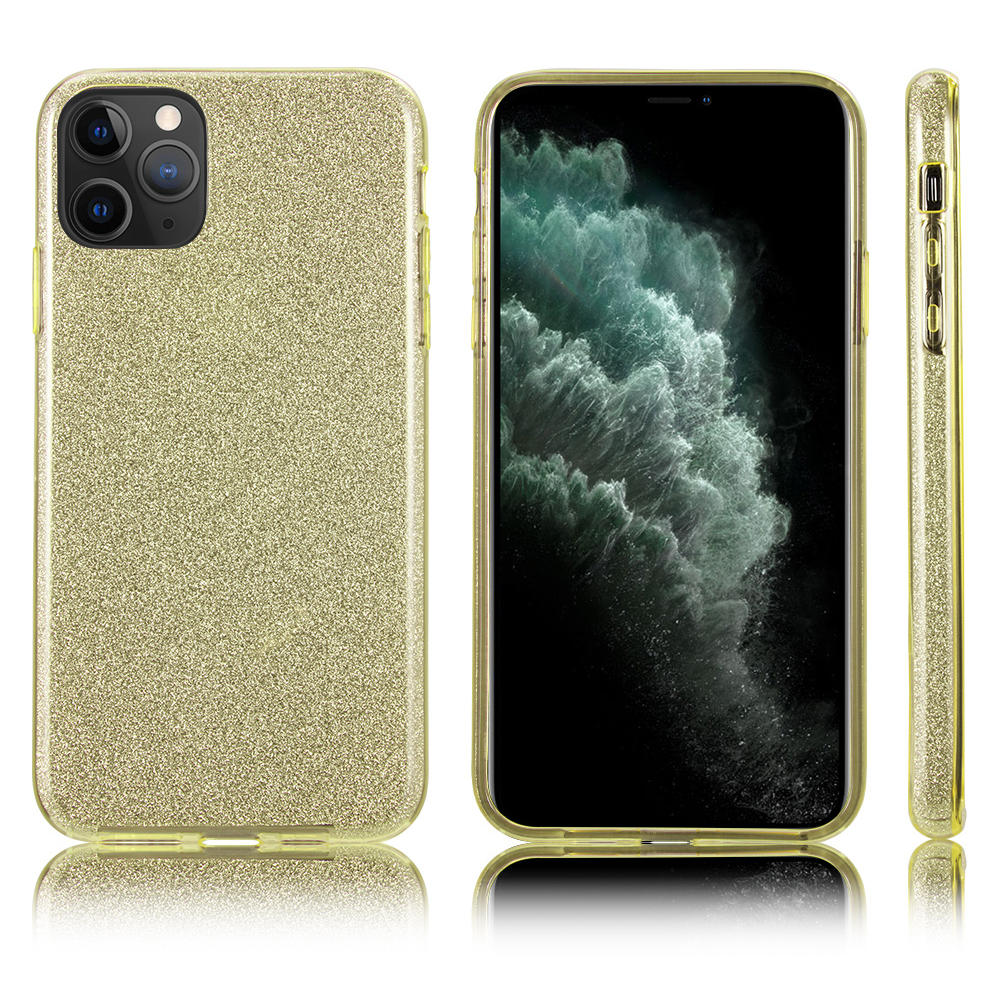 Nakedcellphone Sparkling Glitter Hybrid Flex Skin Case Cover for Apple iPhone 11 Pro Max (6.5")