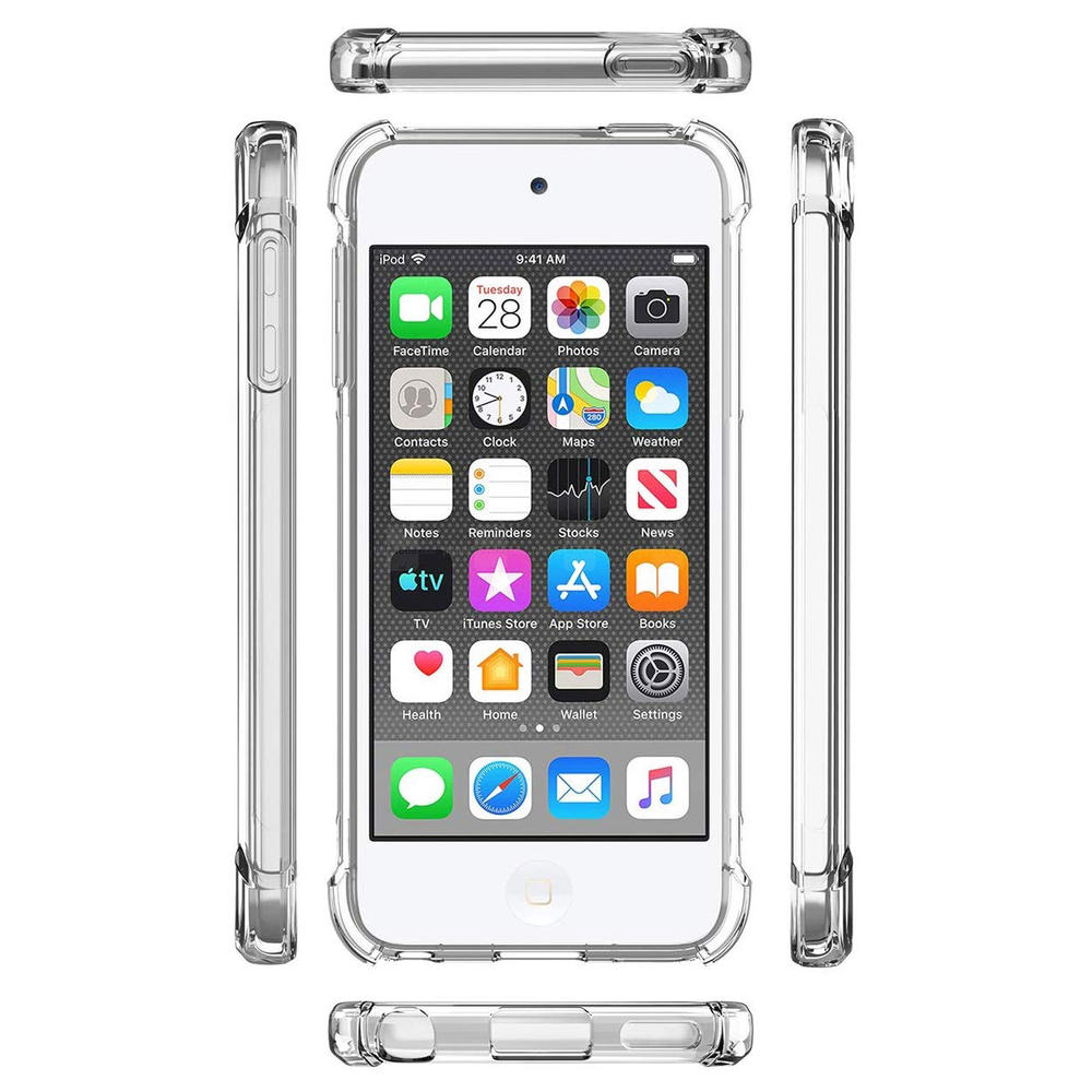 Nakedcellphone Clear Anti-Shock Transparent Case Slim Cover for Apple iPod Touch 7 6 5
