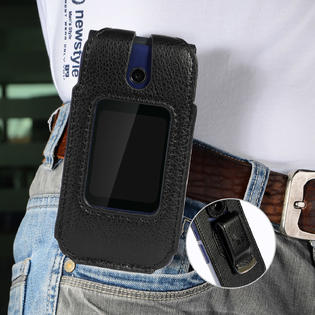 Nakedcellphone Black Vegan Leather Case Belt Clip For Cingular Flip Iv 4 Cricket Debut Phone Nakedcellphone Black Vegan Leather Case Belt Clip For Cingular Flip Iv 4 Cricket Debut Phone
