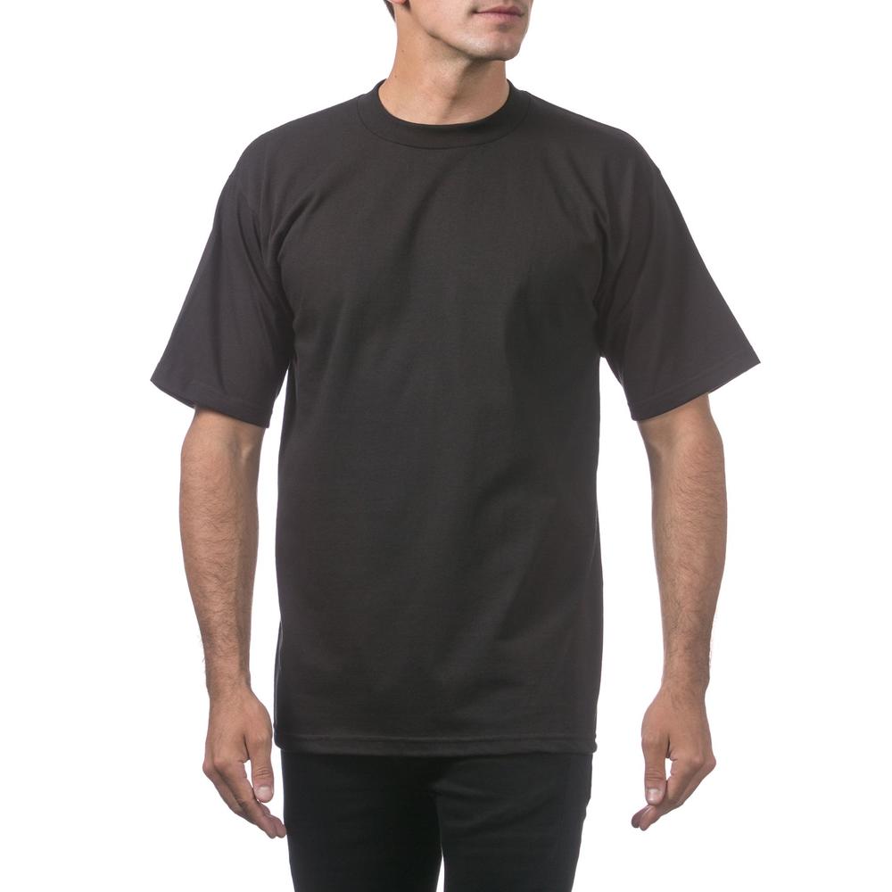 Pro Club Men's Heavyweight Short Sleeve Crew Neck T-Shirt - Black - Large