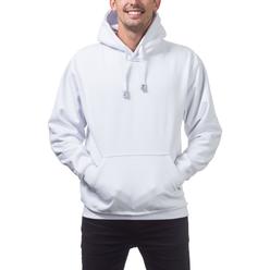 Pro Club Men's Heavyweight Pullover Hoodie Sweater - White - Large