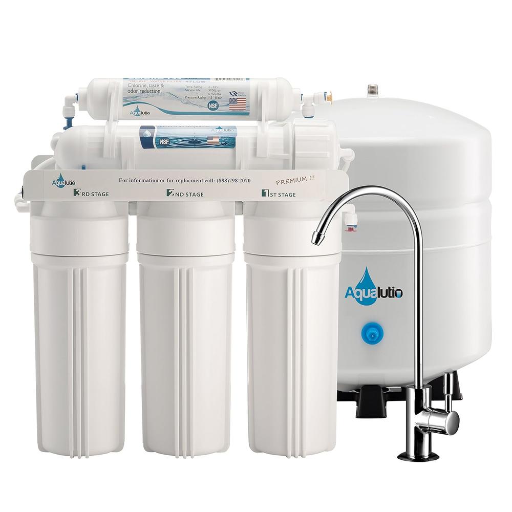 Aqua Lutio AquaLutio, Premium 5-Stage Reverse Osmosis Filtration Home System For Clean And Healthy Drinking Water  75 GPD. EZ Instruction