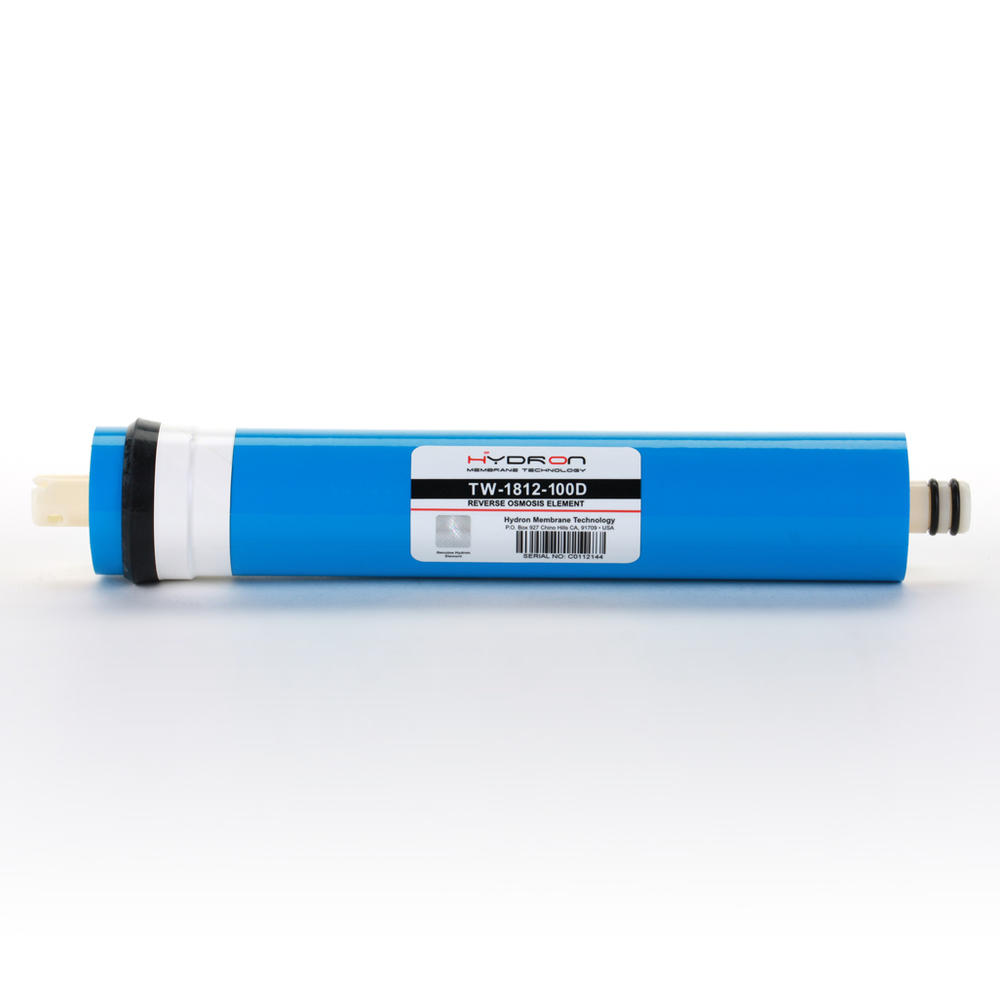Hydronix Hydron TW-1812-100 DI or RO Reverse Osmosis Membrane Replacement 100 GPD, Fits Any Standard RO Unit