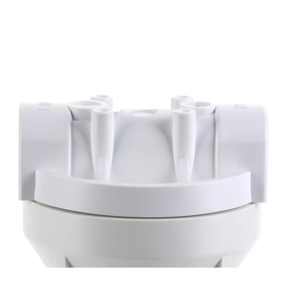 Hydronix HF3-10WHWH14, 10" White Housing with White Rib Cap For RO & Filtration Systems, 1/4" Ports