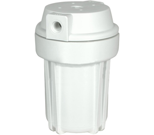 Hydronix HF2-5WHWH14, 5" White Housing with White Flat Cap For RO & Filtration Systems, 1/4" Ports