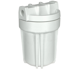 Hydronix HF3-5WHWH14, 5" White Housing with White Rib Cap For RO & Filtration Systems, 1/4" Ports