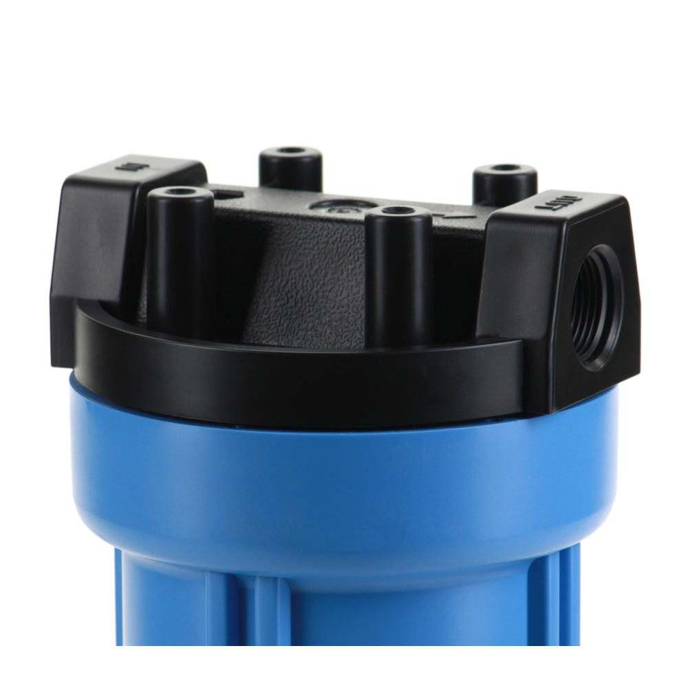 Hydronix HF5-10BLBK34 Water Filter Housing 10" NSF listed RO, Whole House, Hydroponics - 3/4" Ports, Blue Body