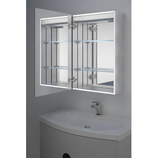 Diamond X Collection Elora Led Bathroom Mirror Cabinet With