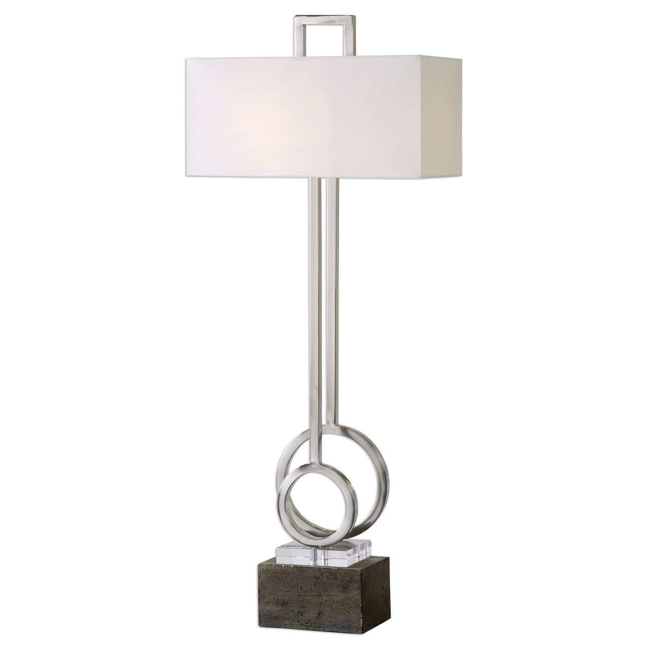 UtterMost New Product  Uttermost Deshka Brushed Nickel Table Lamp Sold by VaasuHomes