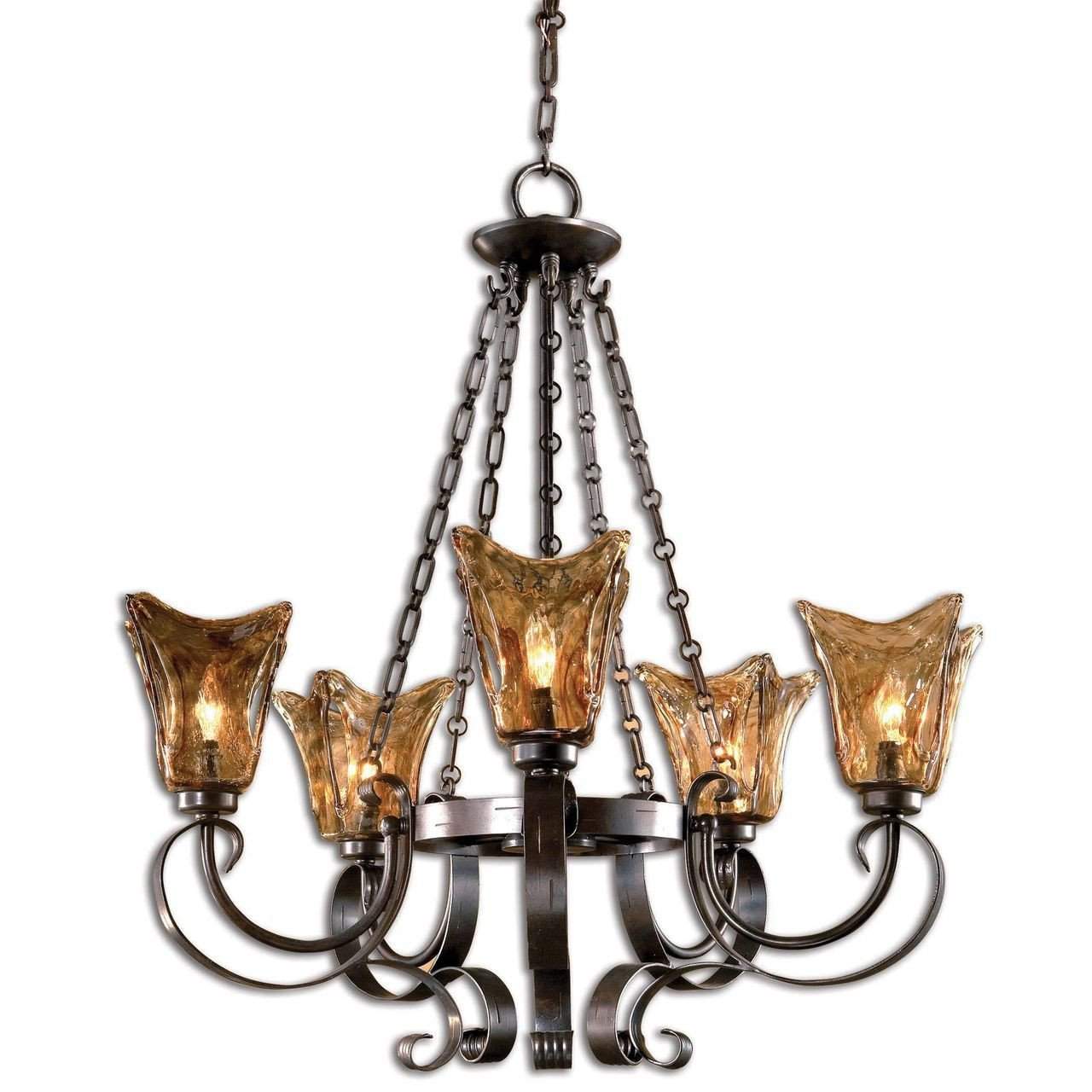 UtterMost New Product  Uttermost Vetraio 5Lt Oil Rubbed Bronze Chandelier Sold by VaasuHomes