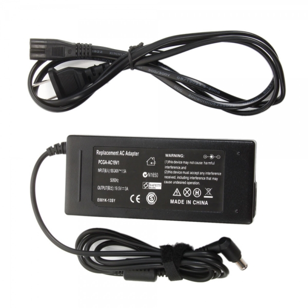 BDs AC Power Adapter Charger For Sony Vaio PCG-FX240 + Power Supply Cord 19.5V 3A 58W (Replacement Parts)