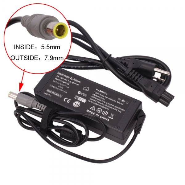 BDs AC Power Adapter Charger For Lenovo Thinkpad 8922 + Power Supply Cord 20V 4.5A 90W (Replacement Parts)