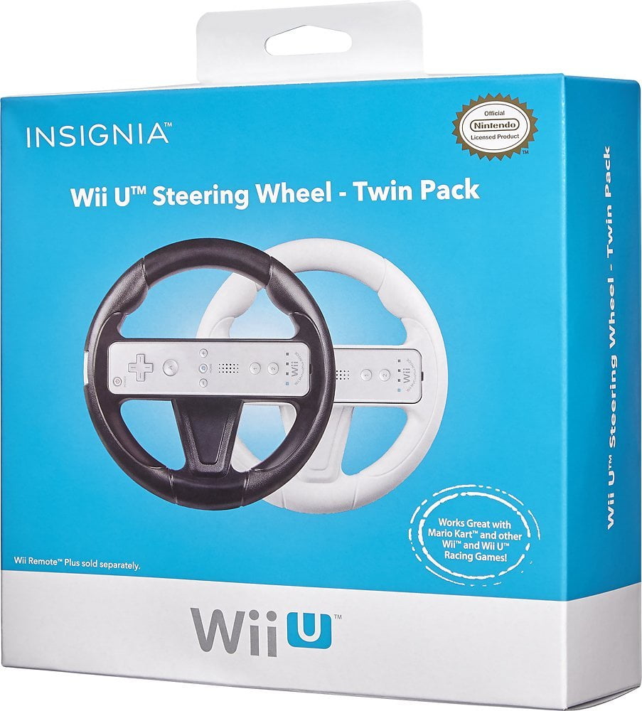 INSIGNIA Wii U Steering Wheel - Twin Pack - Black & White