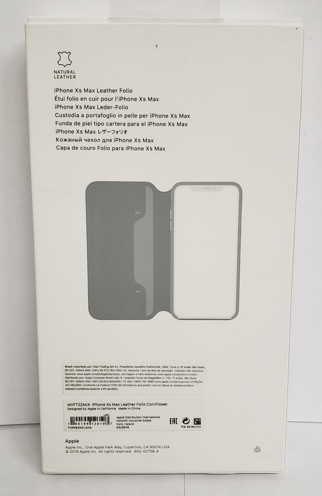 Apple iPhone XS Max Leather Folio - Cornflower