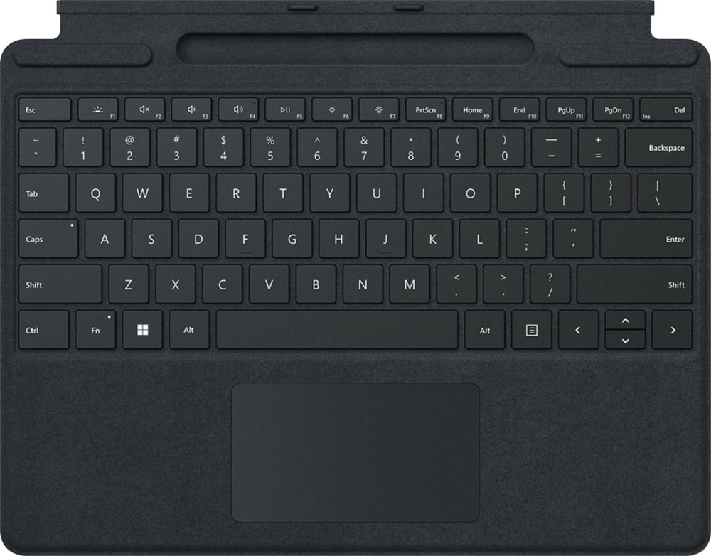 Microsoft Surface Pro Signature Keyboard for Pro X, Pro 8 and Pro 9  Black Alcantara Material