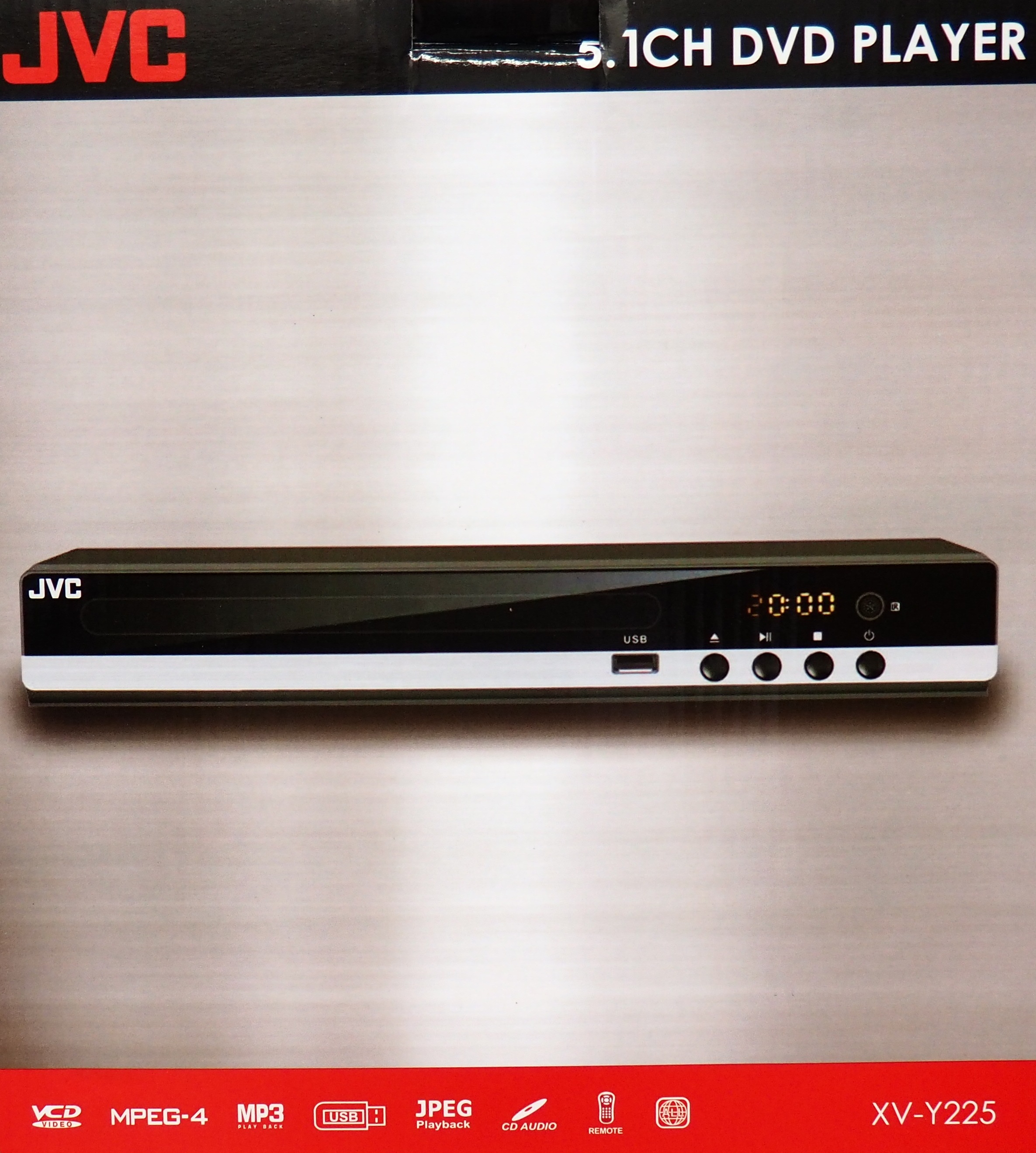 Jvc Kenwood Jvc Xv Y225 All Region Free Dvd Player Multi Format 5 1 Channel Supports Divx Mpeg Mp3 Wma Usb Black